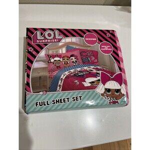 LOL Surprise Born Rocker Full Sheet Set in turquoise blue & pink Microfiber